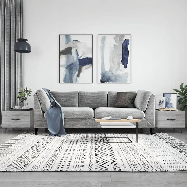 vidaXL Couchtische 2 Stück Grau Sonoma 50x50x40 cm Holzwerkstoff, 829393
