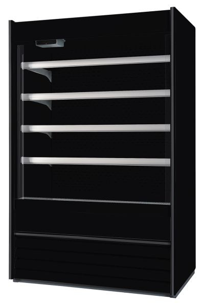 NordCap Nordcap Wandkühlregal, ALASKA 071 SLIM ENERGY BLACK, 41863512071