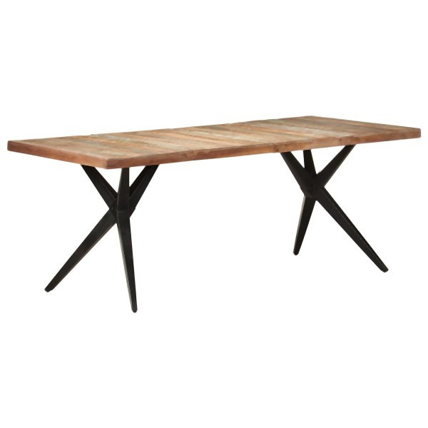 vidaXL Esstisch 200x90x76 cm Altholz Massiv, Massivholz, 323573