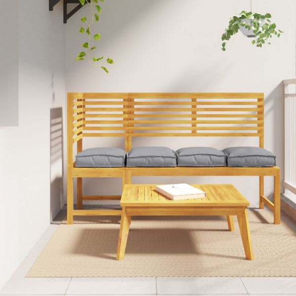 vidaXL Pallet-Kissen für Sitze 4 Stück Grau 40x40x8 cm Oxford-Stoff, 42001589