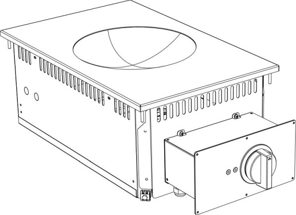 KBS Induktionswok ø300mm 1 Heizzone Drop In 700 Breite 400mm, 10411430