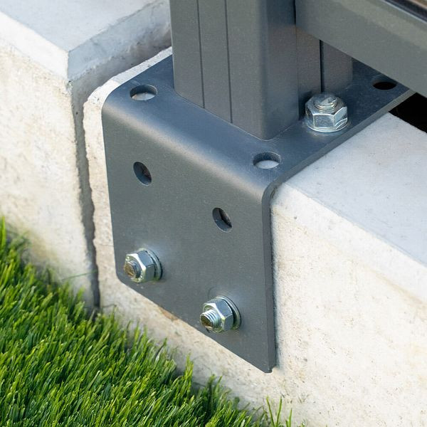 HOME DELUXE Winkelplatte für Aluminiumpfosten FIX, 18er Set, 72584