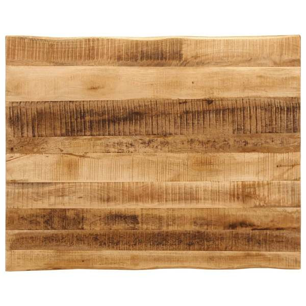 vidaXL Tischplatte mit Baumkante 100x80x2,5 cm Raues Mango Massivholz, 370676