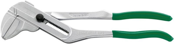 STAHLWILLE Zangenschlüssel PowerGRIP Nr.6573 Länge 192 mm Maulweite max.36 mm Kopf verchromt Griffe Kunststoff-Hülle geraut, 65735180