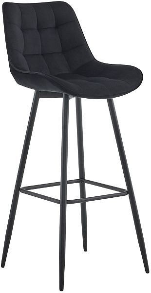 CLP Barhocker Dartford Samt, schwarz, 324332, 4255716323783