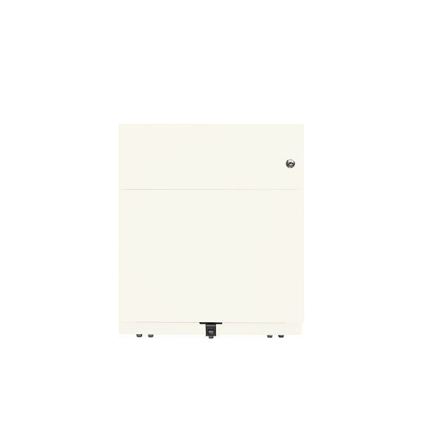 Bisley Rollcontainer Note™, 2 Schubladen, Tiefe 565 mm, Griffleiste, 196 verkehrsweiß antibakteriell, NWA59M7SF196
