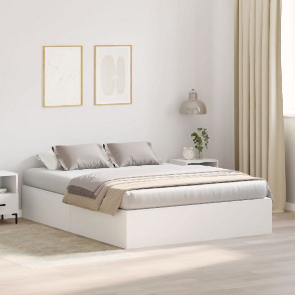 vidaXL Stauraumbettgestell Weiß 135x190 cm Abmessung, 3335437