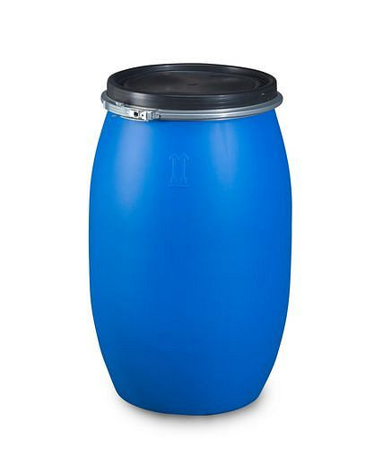DENIOS Kunststoff-Deckelfass, 120 Liter, Werkstoff: HDPE, 273377