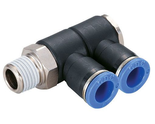 timmer B-WVTEdk2-6-1/4-KU, Winkel-Verteiler-Einschraubverschraubung konischem Gewinde, Schlauch-Ø: 6 mm, Gewinde: 1/4", VE: 5 Stück, 03180805