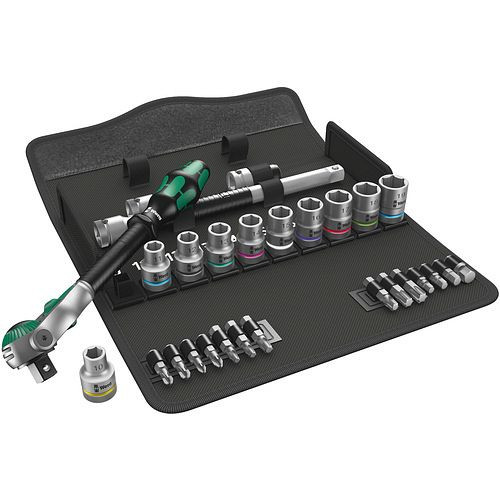 Wera Knarrensatz-Speed Zyklop 8100 SC 6, 1/2"-Antrieb metrisch, schwarz, 05004076001