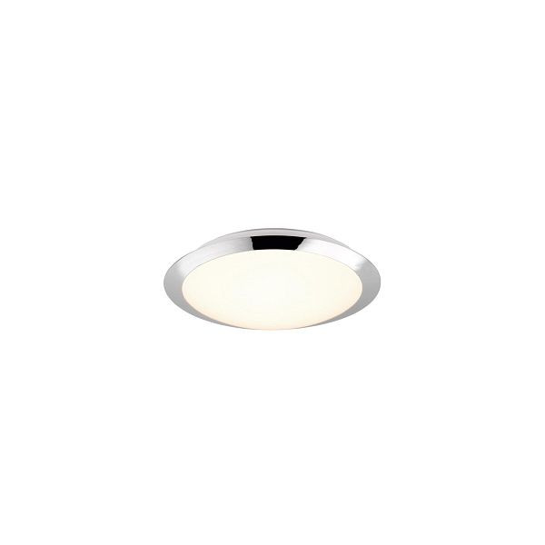 TRIO LED-Deckenanbauleuchte Umberto 12W 3000K 1160lm chrom Konverter IP44 Ø290x80mm, 144507