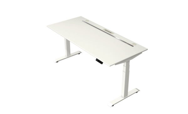 Kerkmann Steh-/Sitztisch Move boost 4 1800 X 800 elektrisch höhenverstellbar von 640-1290 mm, Weiß/Weiß, 10430710