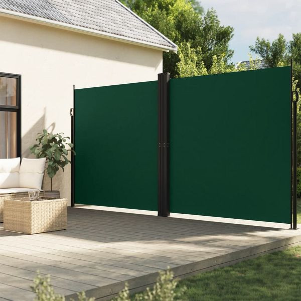 vidaXL Seitenmarkise Ausziehbar Dunkelgrün 220x600 cm, 4004680