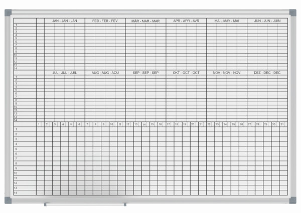MAUL Monats-/Jahresplaner MAULstandard, 60x90 cm, 6466484