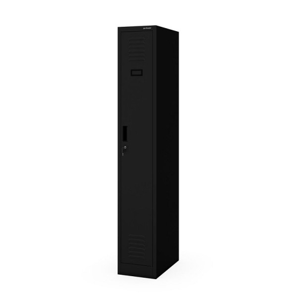 Jan Nowak Mitarbeiter-Metallschrank KACPER II 1 Plus 300 x 1800 x 500 mm, Schwarz, 2128