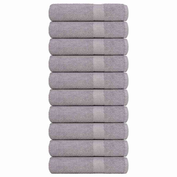 vidaXL Badetücher 10 Stk. Grau 100x150 cm 360 g/m² 100% Baumwolle, 136838
