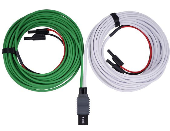 Metrel Zweiadrige Doppelprüfleitungen (X2-X3) mit Bananenanschluss zur Verwendung mit verschiedenen Kelvin-Zangen, 10 m, A 1818 10M, 20993468