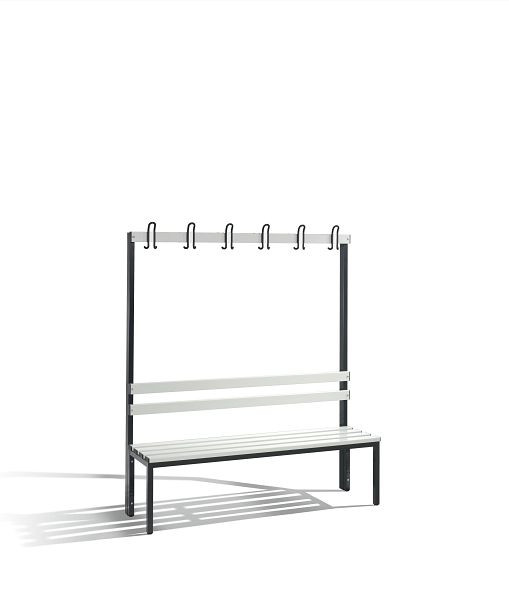 C+P Garderobenbank 1-seitig, H1650xB1500xT400 mm, Grau, 8051-100 S10100
