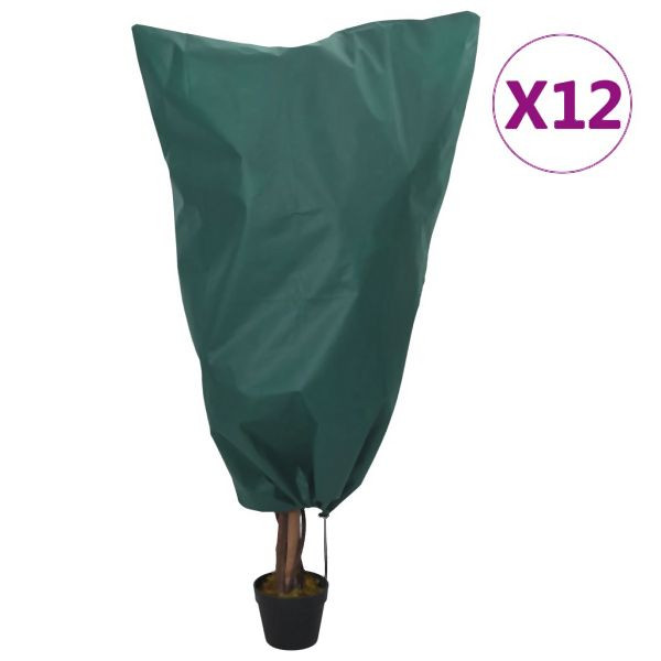 vidaXL Wintervlies mit Kordelzug 12 Stück 70 g/m² 0,8x1 m, 3203566
