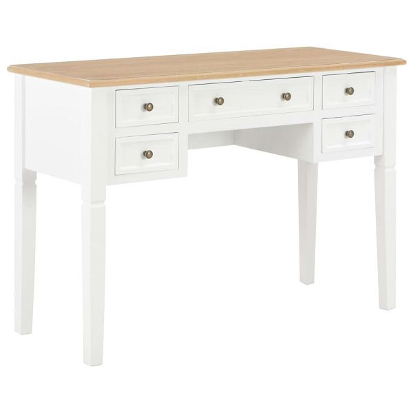 vidaXL Schreibtisch Weiß 109,5 x 45 x 77,5 cm Holz, 280069
