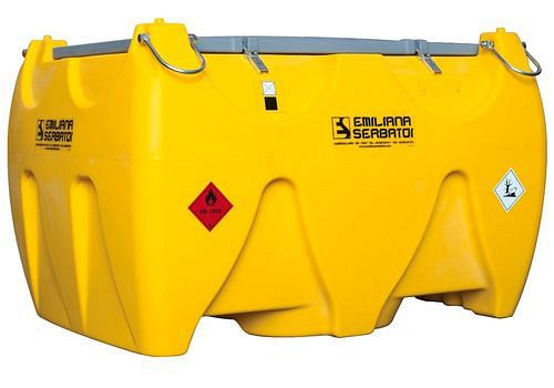 Emiliana Serbator Mobile Tankanlage für Diesel, 900 Liter, mit 12 V High-Flow-Pumpe, mit Deckel, 306116