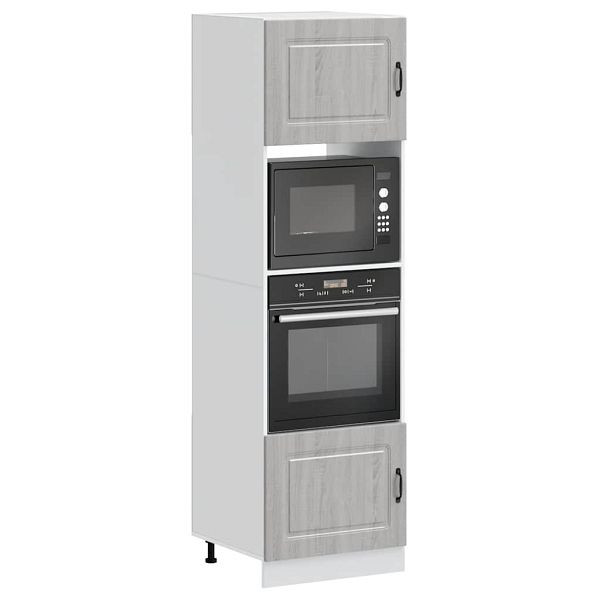 vidaXL Herdumbauschränke 2 Stk. Lucca Grau Sonoma Holzwerkstoff, 3315037
