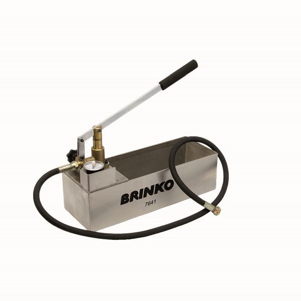 BRINKO Druckprüfpumpe INOX, zum sicheren Auffüllen und sicheren Dichtheitsprüfung von Leitungen, 7641