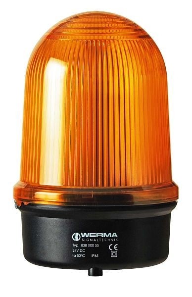 WERMA Doppel-Blitzleuchte Bodenmontage 230VAC YE- gelb, 838.300.68