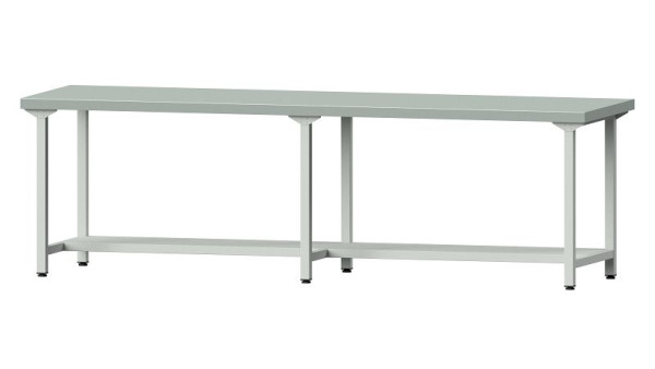 ANKE Werkbänke Arbeitstisch, Modell 191, 2800 x 800 x 850 mm, RAL 7035, ZBP 50 mm, 401.462