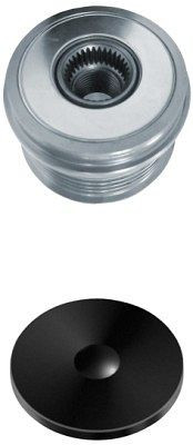 HELLA Generatorfreilauf, Gewindemaß: M16x1,5, Anzahl der Rillen: 6, mit Kappe, 9XU 358 039-101