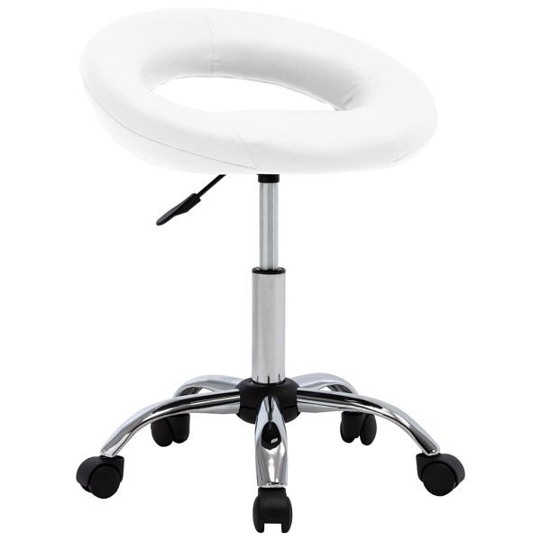 vidaXL Esszimmerstuhl Drehbar Weiß Kunstleder PU, Polyester, 3085829
