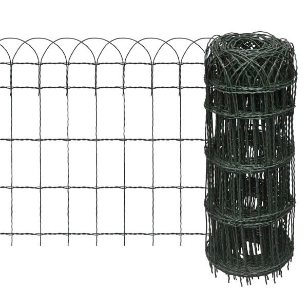 vidaXL Beetzaun Pulverbeschichtetes Eisen 25×0,65 m, 141074