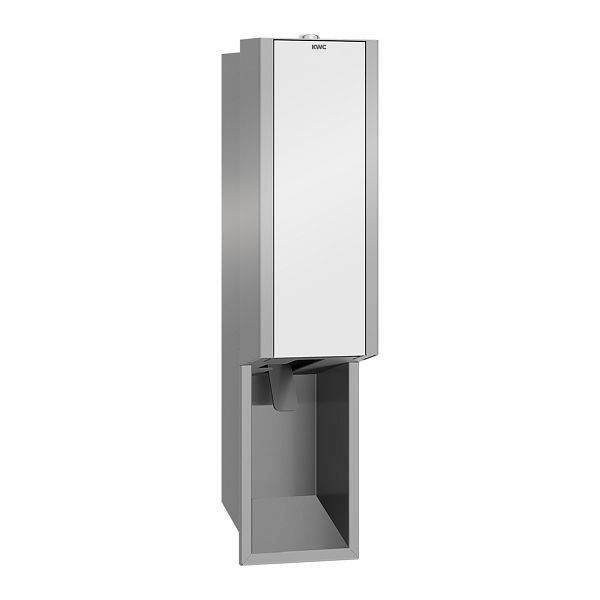KWC Schaumseifenspender, EXOS, Edelstahl, UP, 124x500x120 mm, Front ESG weiß, 2030034666