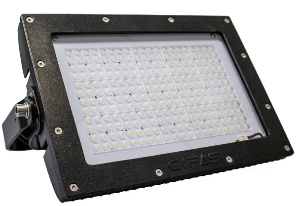 GIFAS AlphaLUXX Flutlichtstrahler 80W (asymmetrisch), 230VAC, 60x150°, 11.000lm, 5000K, IP65, PC klar, 800415