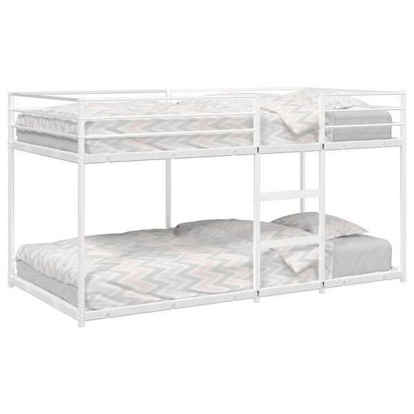 vidaXL Etagenbett ohne Matratze Weiß 100x200 cm Stahl, 4019886