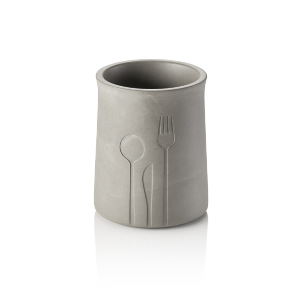 WAS Besteckbehälter Mare, Ø 11 cm, Höhe 14,5 cm, Beton, Ethylenvinylacetat, 1584011