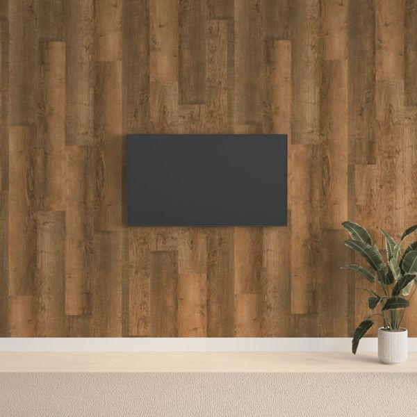 vidaXL Wandpaneele Holzoptik Braun PVC 2,06 m², 351815