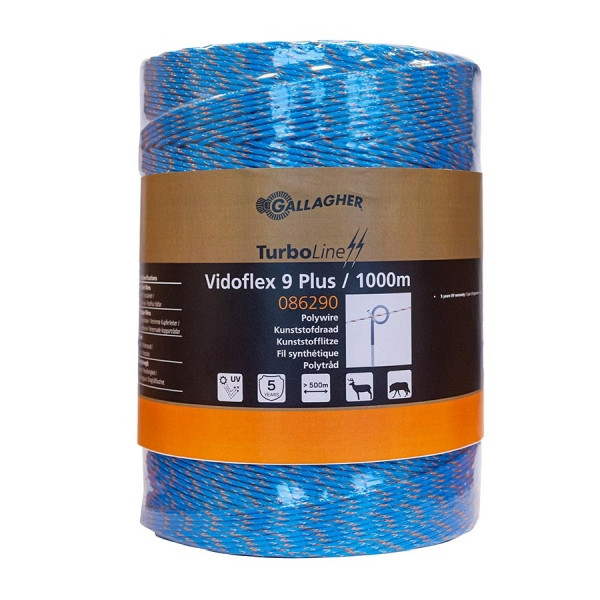 Gallagher Vidoflex 9 TurboLine Plus 1000 m blau, 086290