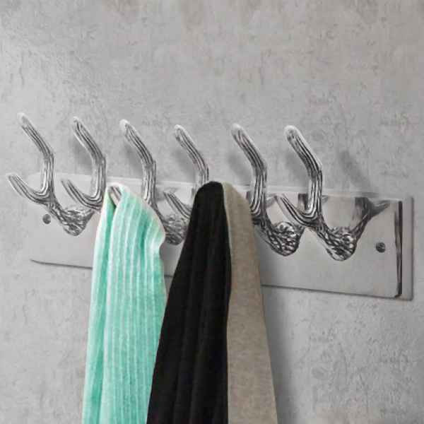 vidaXL Garderobenleisten 4 Stück Silbern Aluminium, 278753