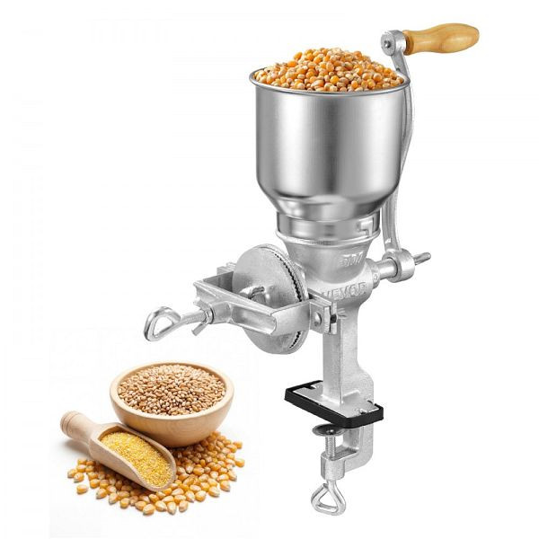 VEVOR Manuelle Gusseisen-Getreidemühle, Hoher Trichter & Tischklemme, Malz-, Kaffee-, Gewürz-, Korn-, Nussmühle, SDMPSGDZTWFC5POZ1001V0