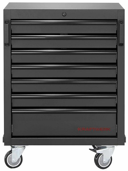 Kraftwerk MOBILIO BLACK EDITION Unterschrank-Werkstattwagen mit Rollen, 7 Schubladen, 3964-15-BLK