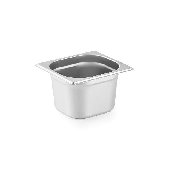 Vaiotec TOPLINE Gastronorm-Behälter GN 1/6 - 150 mm, Edelstahl AISI 304, 17,6x16,2x15 cm, 10640