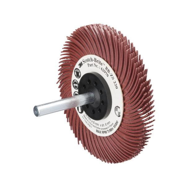 3M Scotch-Brite Bristle Disc BB-ZS mit Schaft, 76,2 mm, P220, Typ C, VE: 6 Stück, 7000078178