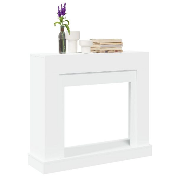 vidaXL Kaminumrandung Weiß 100x30x87,5 cm Holzwerkstoff, 854562