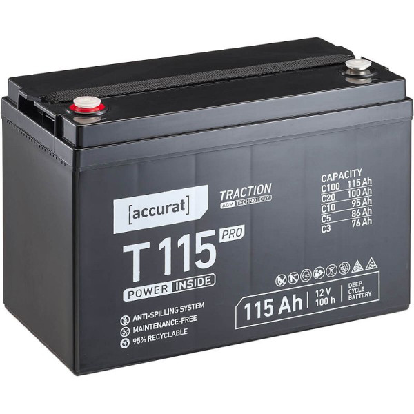 Accurat Traction Pro T115 AGM Batterie 12V 115Ah, VBB-AGM-P-T115