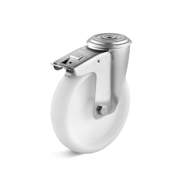 Torwegge Lenkrolle mit Rückenloch und Doppelstopp, L-IV-PALB-200, 0030151