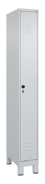 C+P Umkleidespind Classic PLUS, Füße, 1950x250x500mm, 7035/7035, Drehriegel, 080010-19 S10009