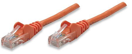 INTELLINET Netzwerkkabel, Cat5e, UTP, RJ45-Stecker / RJ45-Stecker, 7,5 m, orange, 338318