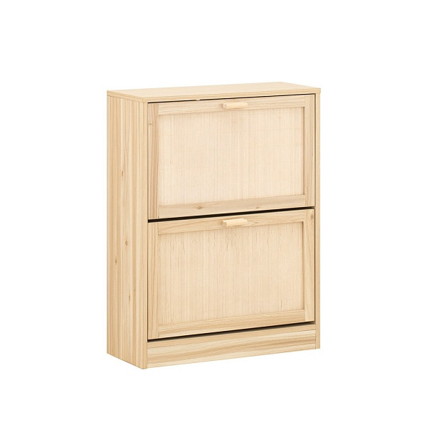 SoBuy Schuhschrank mit 2 Türen Holzfarbe 60x24x80cm, Funktional, FSR160-N