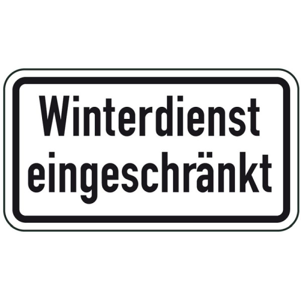 Stein HGS Winterschild/Verkehrszeichen Winterdienst eingeschränkt, 420x231mm, 14165